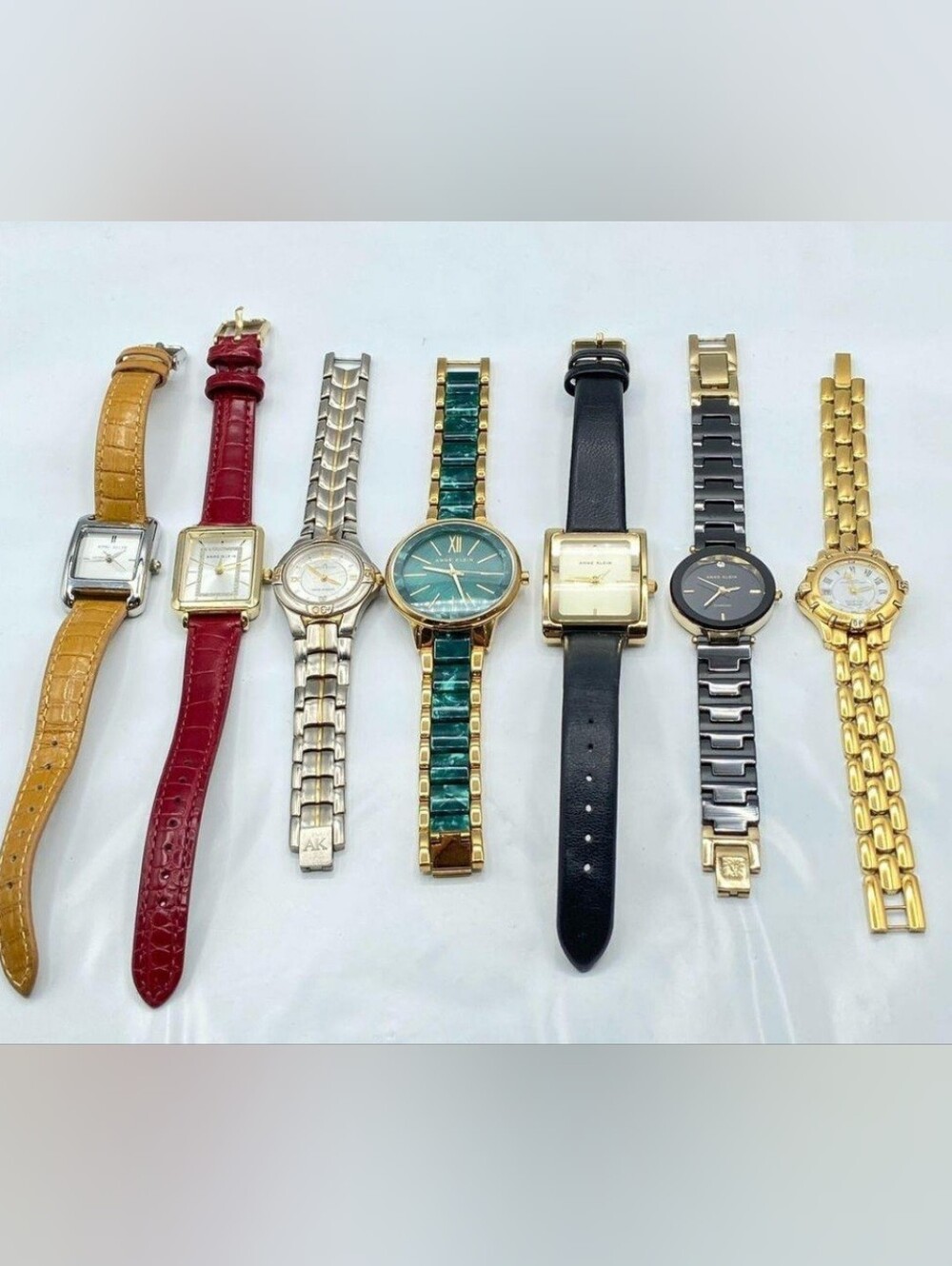 Lot of 7 Anne Klein Women’s Watches Quartz Leather Bracelet Fashion AK